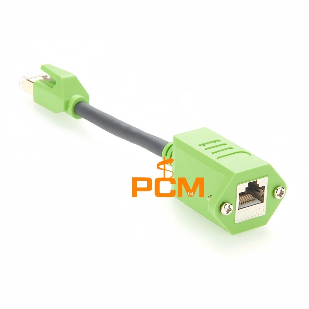 40Gbps Cat 8 RJ45 8P8C Screw-locking Panel Mount Cable