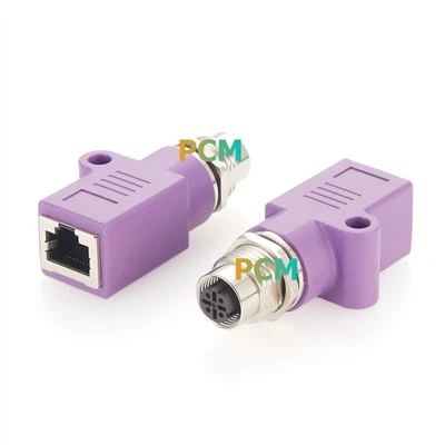 Adaptateur Ethernet industriel M12 au codage D RJ45