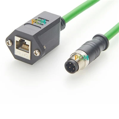 Câble Ethernet industriel M12 D-Code vers RJ45