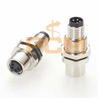 Connecteur de panneau de traversée murale à broches M8 4Mâle Femelle