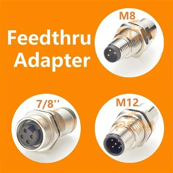 Connecteur de traversée de panneau M8 M12 7/8''