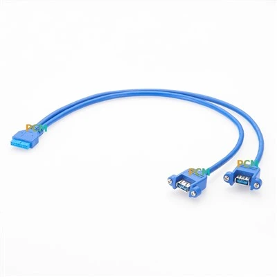 USB3 empilable. 0 Câble du panneau IDC pour la carte mère